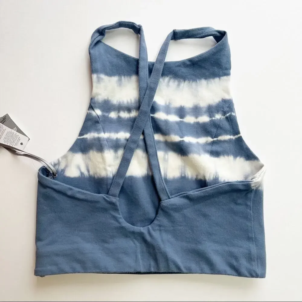 AERIE Longline High Neck Sports Bra Tie Dye - Picture 2 of 5
